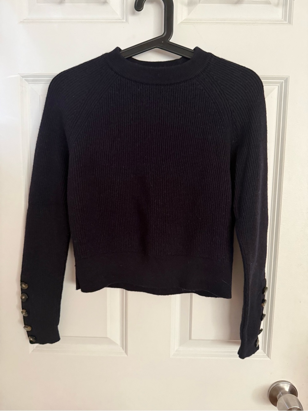 Sezane Sami Jumper Sweater Navy Blue Size Small Wool/cotton - Picture 5 of 12
